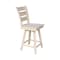 International Concepts Tuscany Counter Height Stool, with Swivel, 24" Seat Height, Unfinished S-292SW - alternate 2